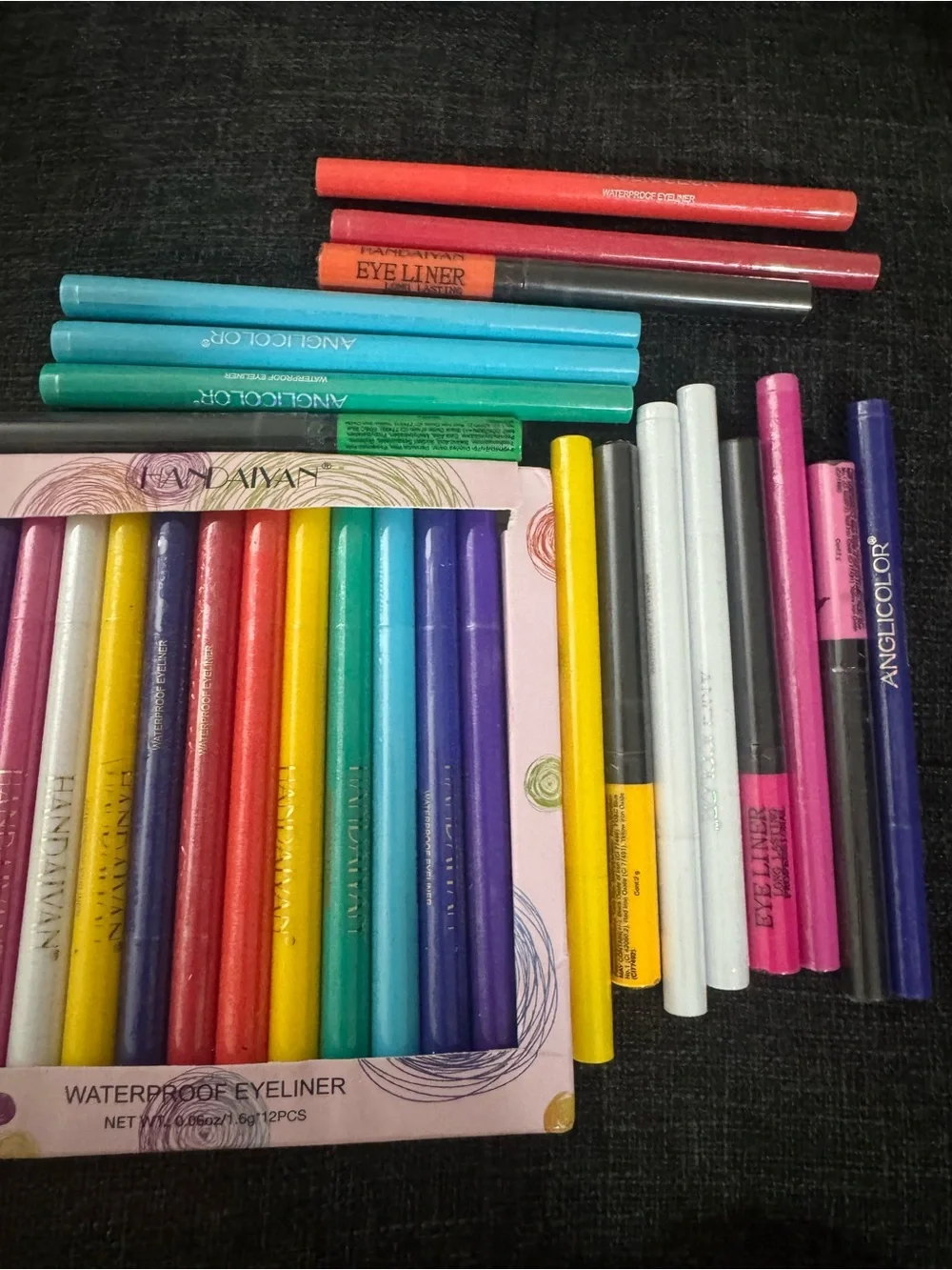 Waterproof Colored Eyeliner Set — Vibrant Multicolor Shades 26+